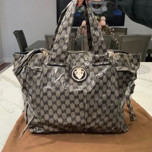 GG Supreme Tote Bag, Size: Large, Color: Blue
